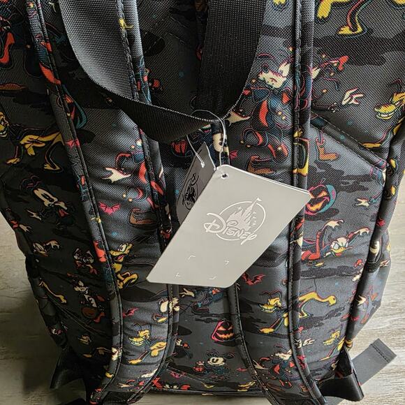 Disney Parks Halloween Mickey and Friends Grey Spooky Laptop Backpack